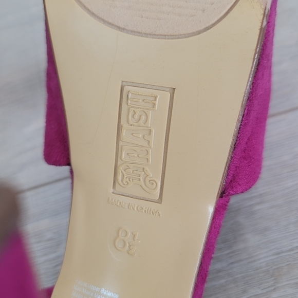 BRASH Suade Magenta Fusia Purple PinkPlatform Heels US8.5 - Picture 6 of 13